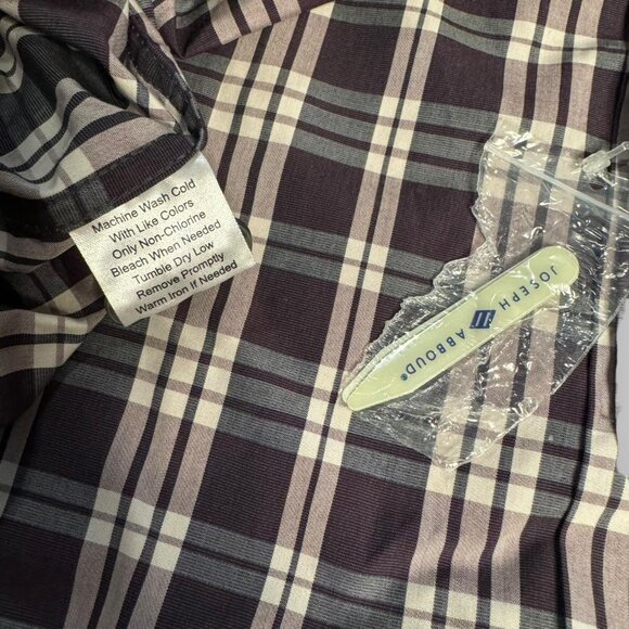 Men's Warehouse Joseph Abboud Long Sleeve Button Shirt Size XL New Purple White - Picture 4 of 5